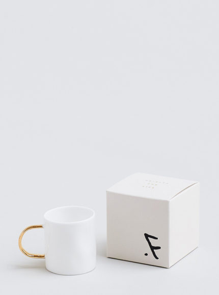 Feldspar gold espresso coffee mug