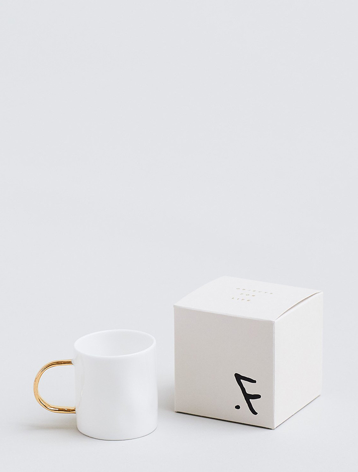 Feldspar gold espresso coffee mug