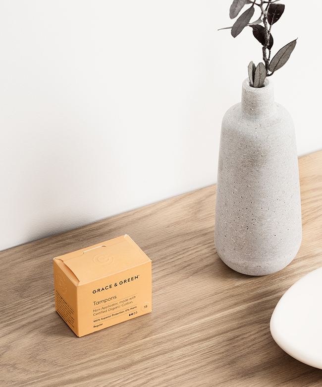grace and green natural organic tampons and pads