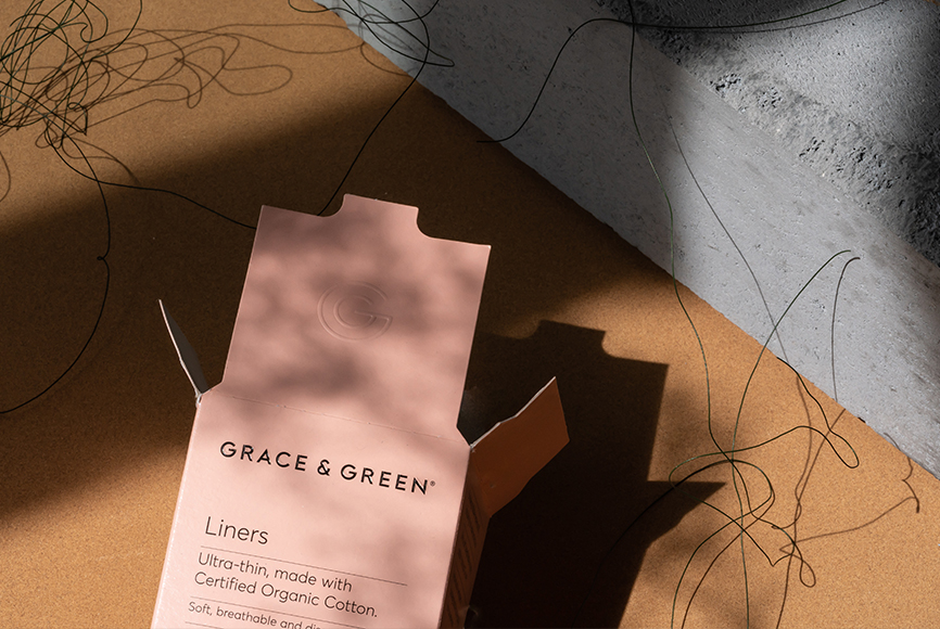 Grace and Green sustainable organic biodegradable period care