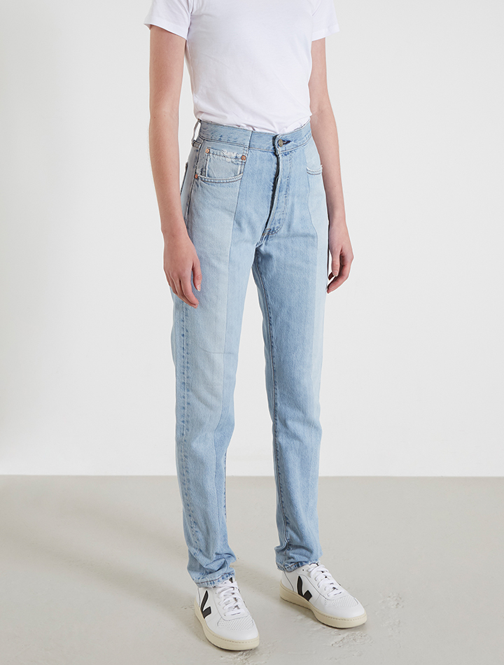 Straight Leg Denim Jean - Light Blue