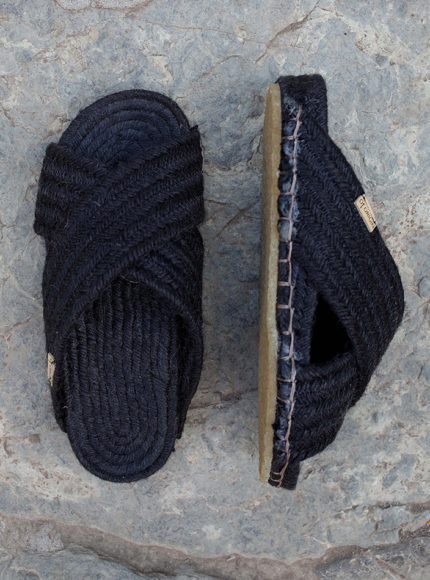 of origin natural jute sandals black balers