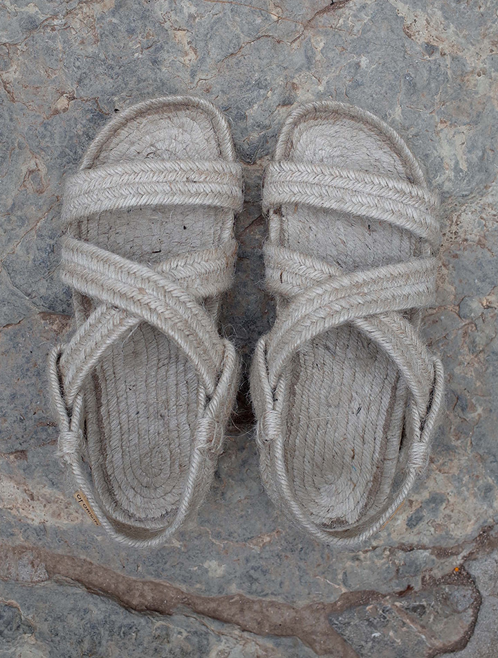 Of origin natural jute sandals mastella