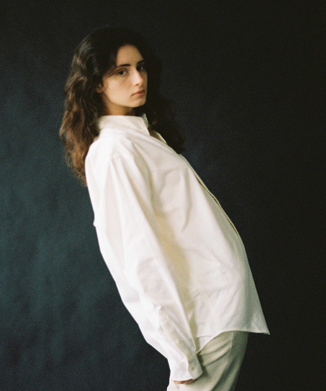 Archivist studio handmade upcycled linen white work shirt