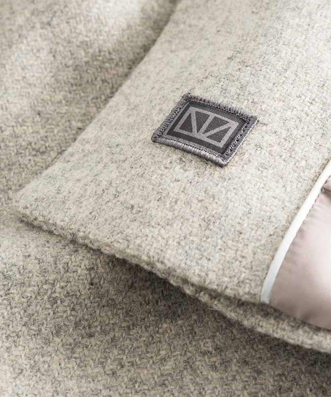 Brixtol harper grey recycled wool long coat