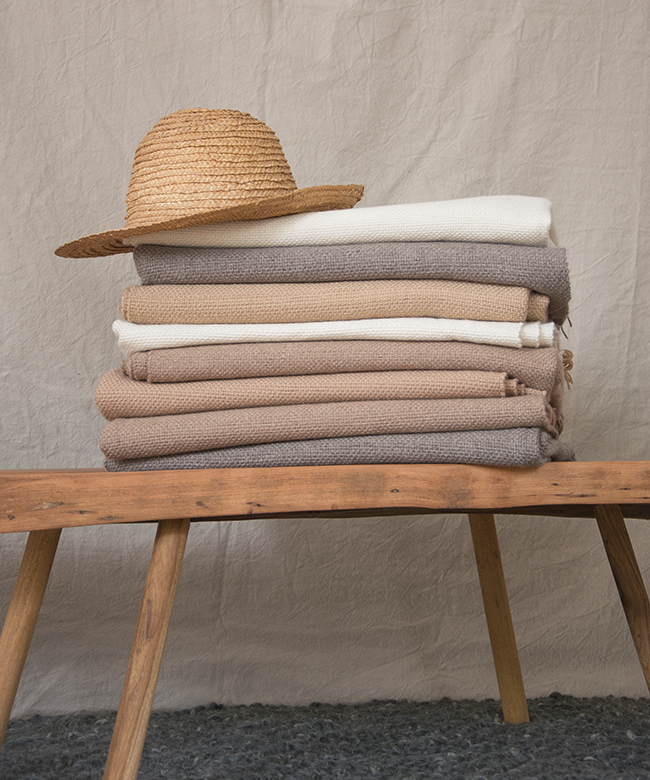 Maydi ethical sustainable hand woven natural knitwear and accessories