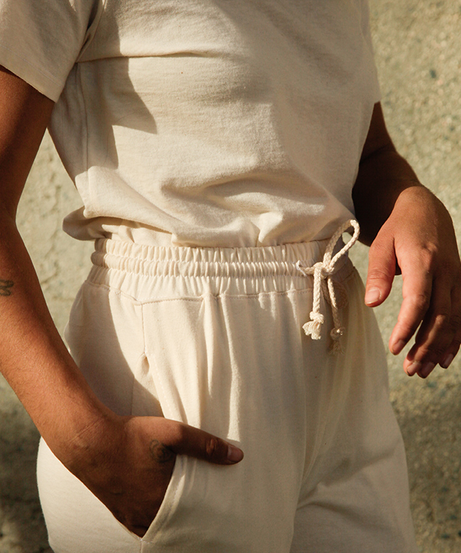 Harvest and mill sustainable organic naturally dyed loungewear