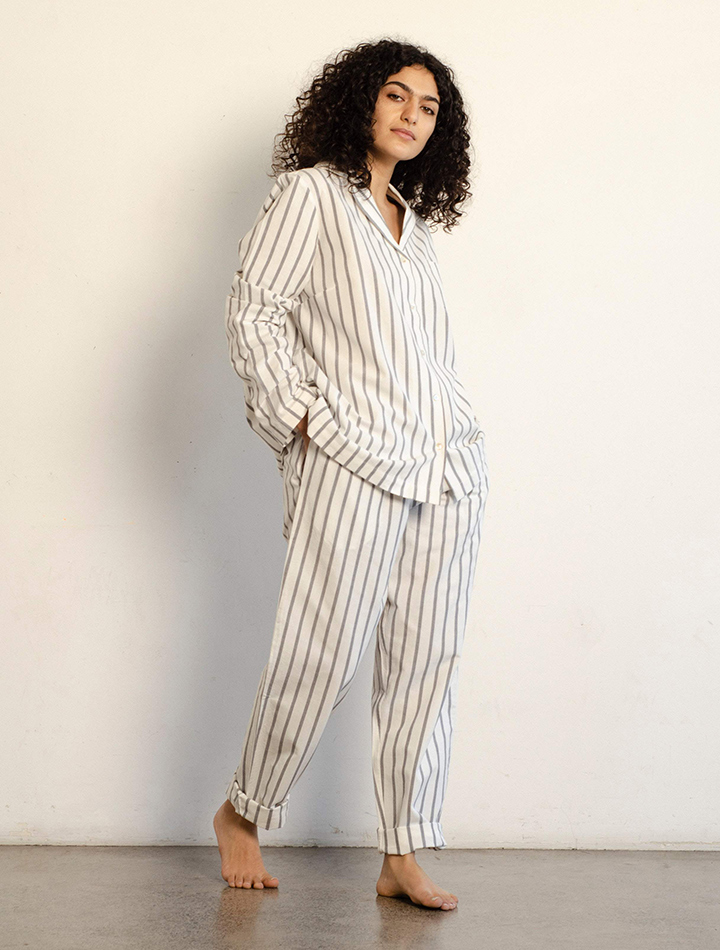 General Sleep sustainable organic natural pyjamas stripe set