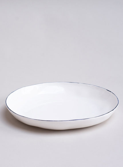 Feldspar studio handmade fine bone china cobalt serving bowl