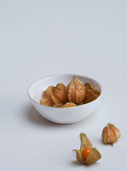 Feldspar studio handmade fine bone china gold ice cream small bowls set of 4