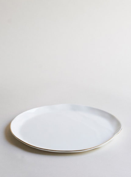 Feldspar studio handmade fine bone china gold side plates set of 4