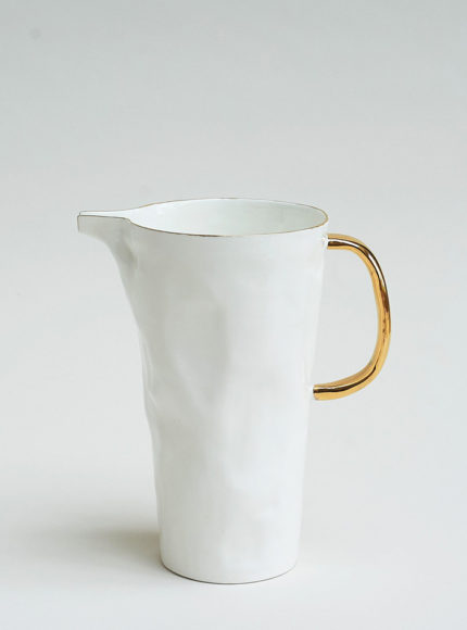 Feldspar studio handmade fine bone china gold water jug