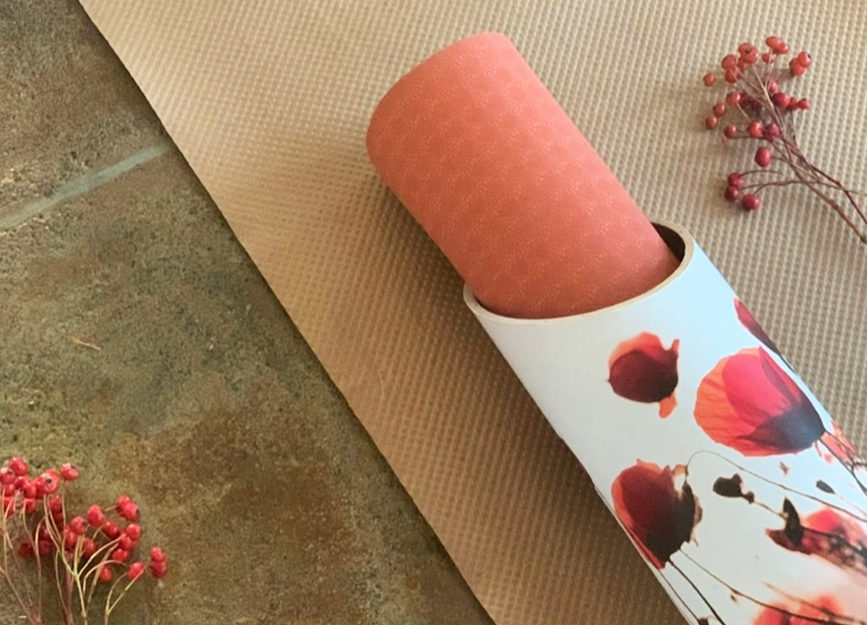 Mache sustainable natural biodegradable yoga accessories tube