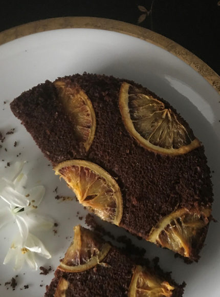 Turmeric honey blood orange cake recipe