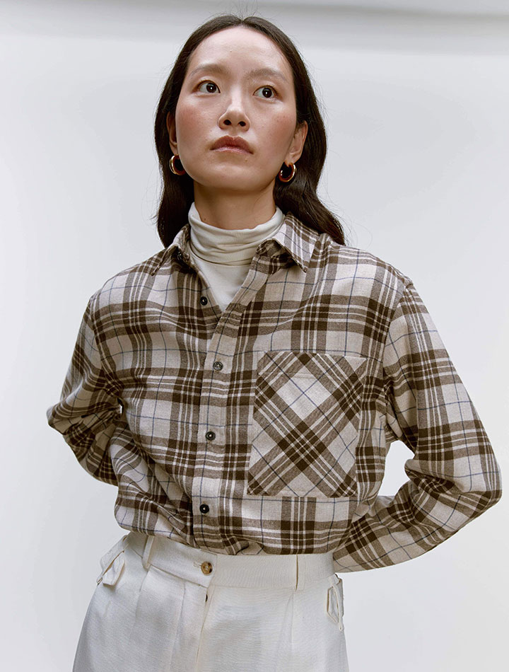 Riley Studio Recycled Flannel Check Shirt
