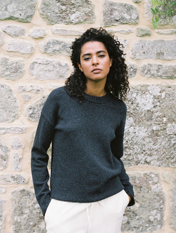 Navygrey The Relaxed Jumper Charcoal Grey