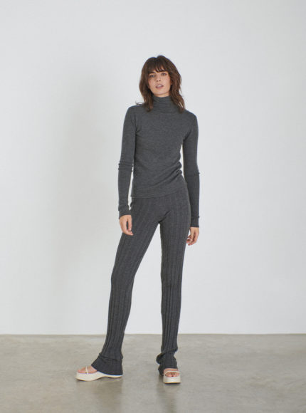 leap-concept-grey-cashmere-tight-knit-pants-product-image-model-standing-pose