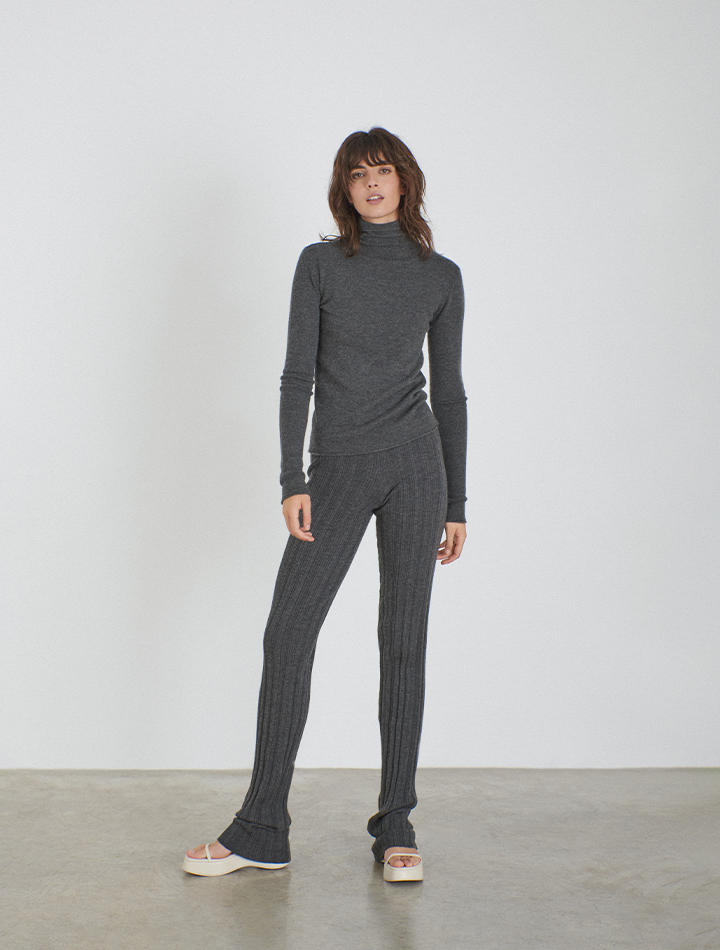 leap-concept-grey-cashmere-tight-knit-pants-product-image-model-standing-pose