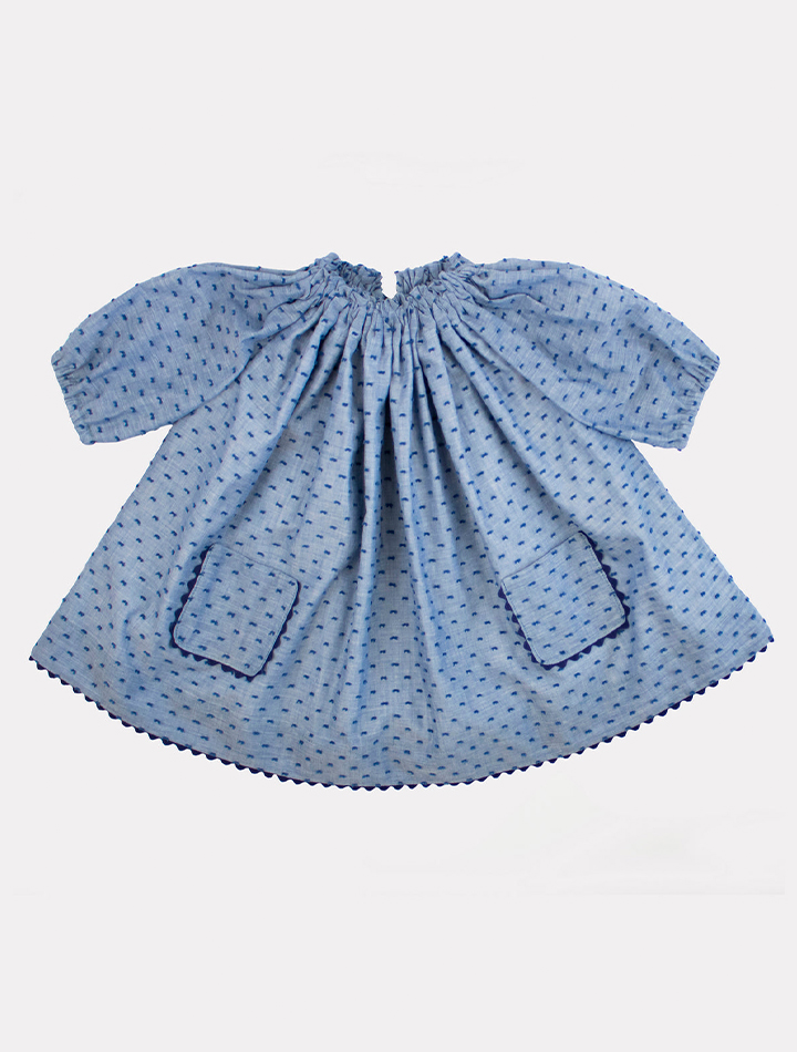 tache-de-naissance-sabine-dress-set-in-chambray-swiss-dot-product-image