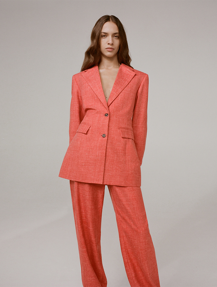 kjinsen-tailored-silk-cashmere-jacket-in-poppy-product-image