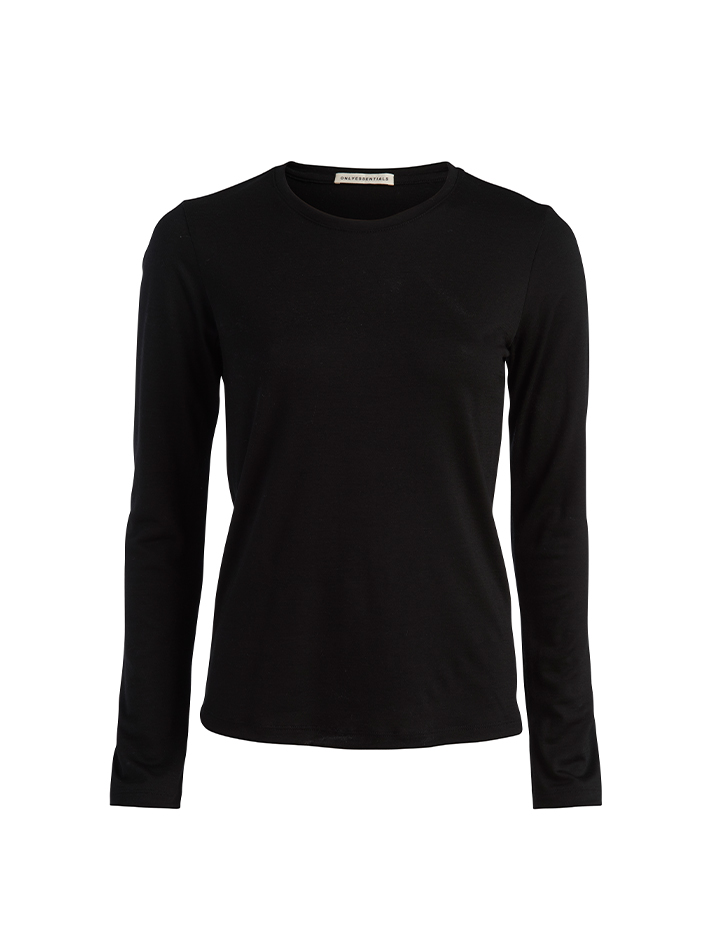 Ethical Merino Wool Crew Neck in Black - Only Essentials | Rêve En Vert