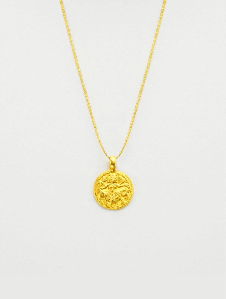 Pippa-Small-Jewellery-22kt-Gold-Goddess-Durga-Round-Pendant-product-image