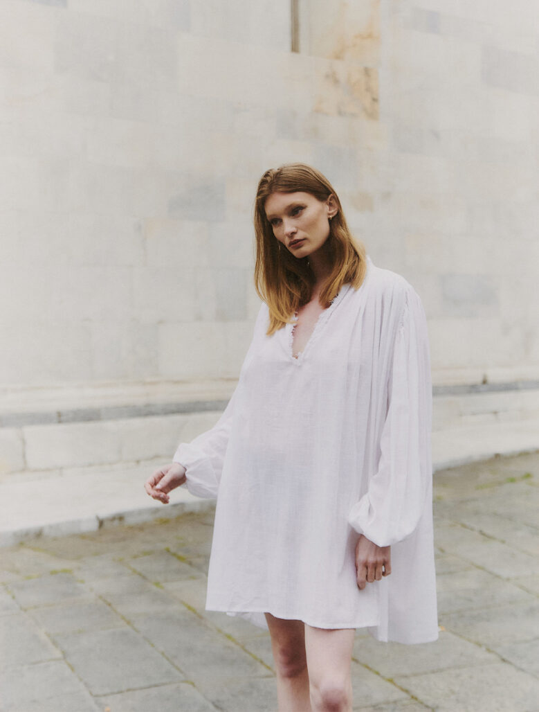 a-perfect-nomad-spirit-shirt-dress-in-white-product-image