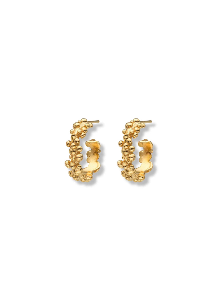 Celeste Deux Small Hoop Earrings Gold - Eva Remenyi Jewelry | Rêve En Vert