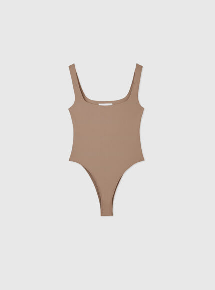 Essential Bodysuit in Taupe