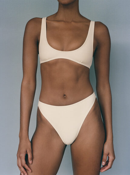 Dip Swim Top in Creme