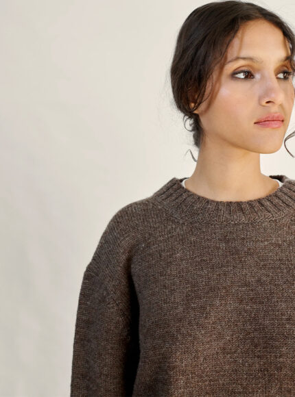 herd-knitwear-brampton-crew-neck-jumper-in-peat-product-image