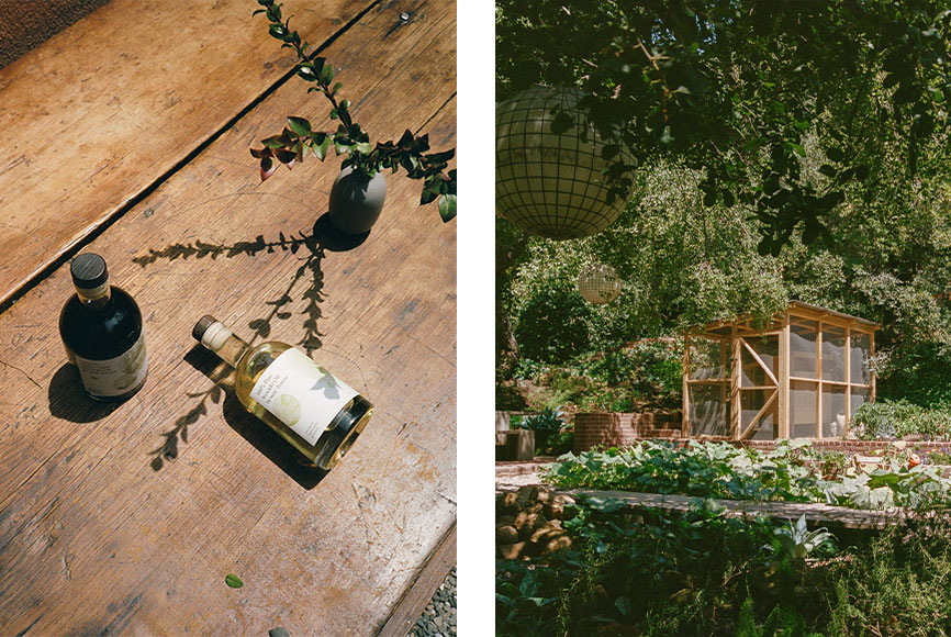 Westbourne products and Camilla Marcus' garden and greenhouse