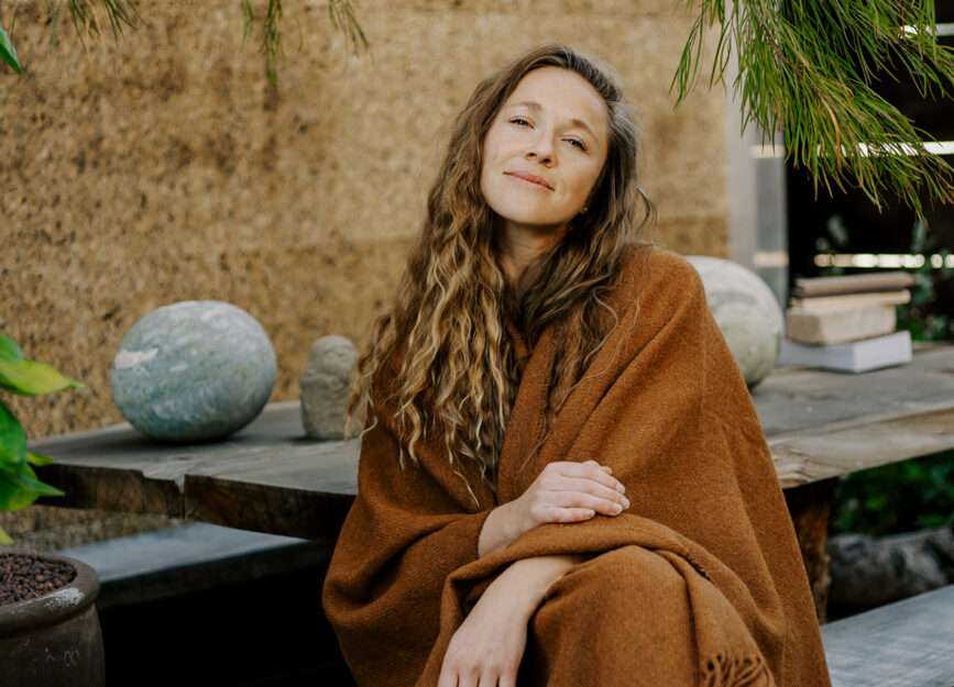 Molly Sedlacek sat enjoying her native landscape design