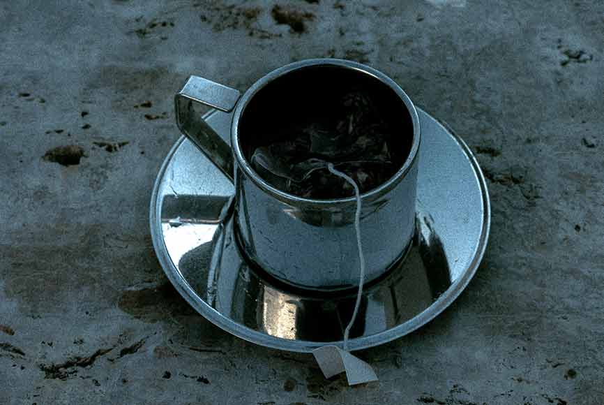 A cup of organic loose leaf tea