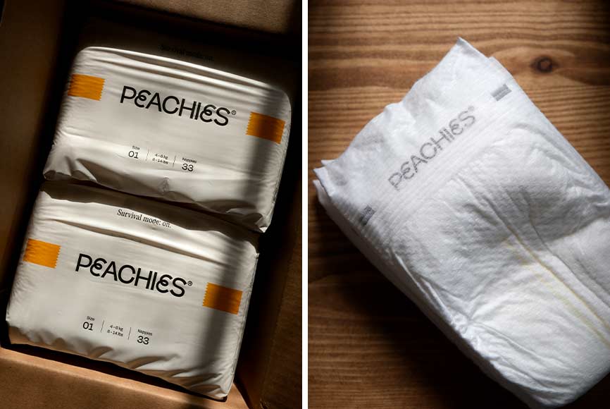Peaches eco friendly disposable diapers