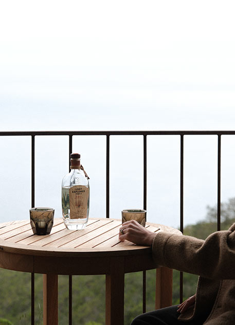 Cora Hilts drinking organic tequila by The Lost Explorer