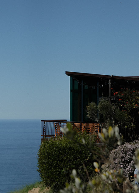 Post Ranch Inn Restaurant overlooking the cliffs of Big Sur