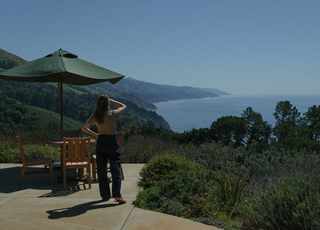 Views of the Pacific Ocean and mountains