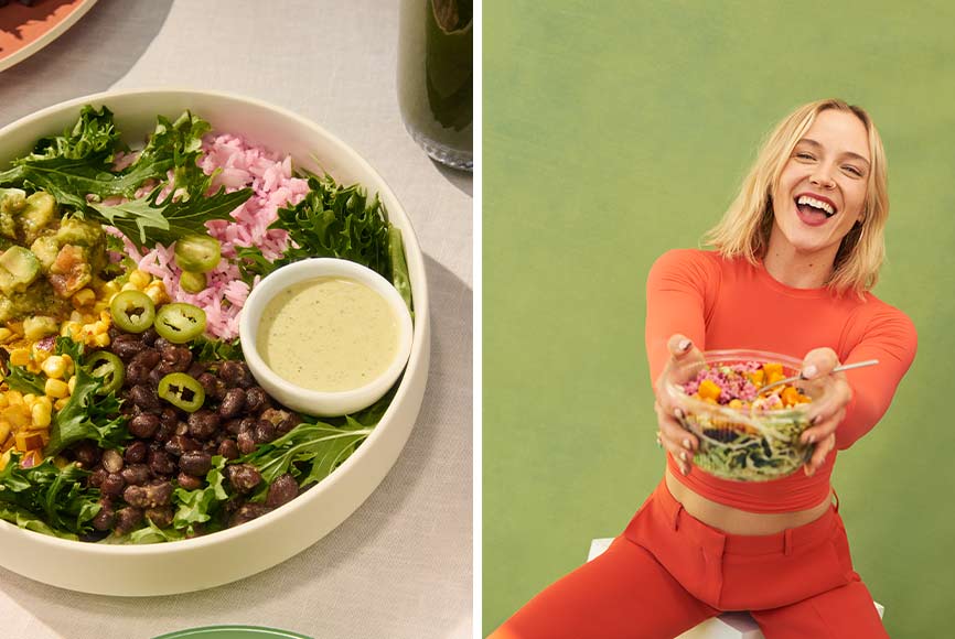 Danielle Duboise with Sakara Life food