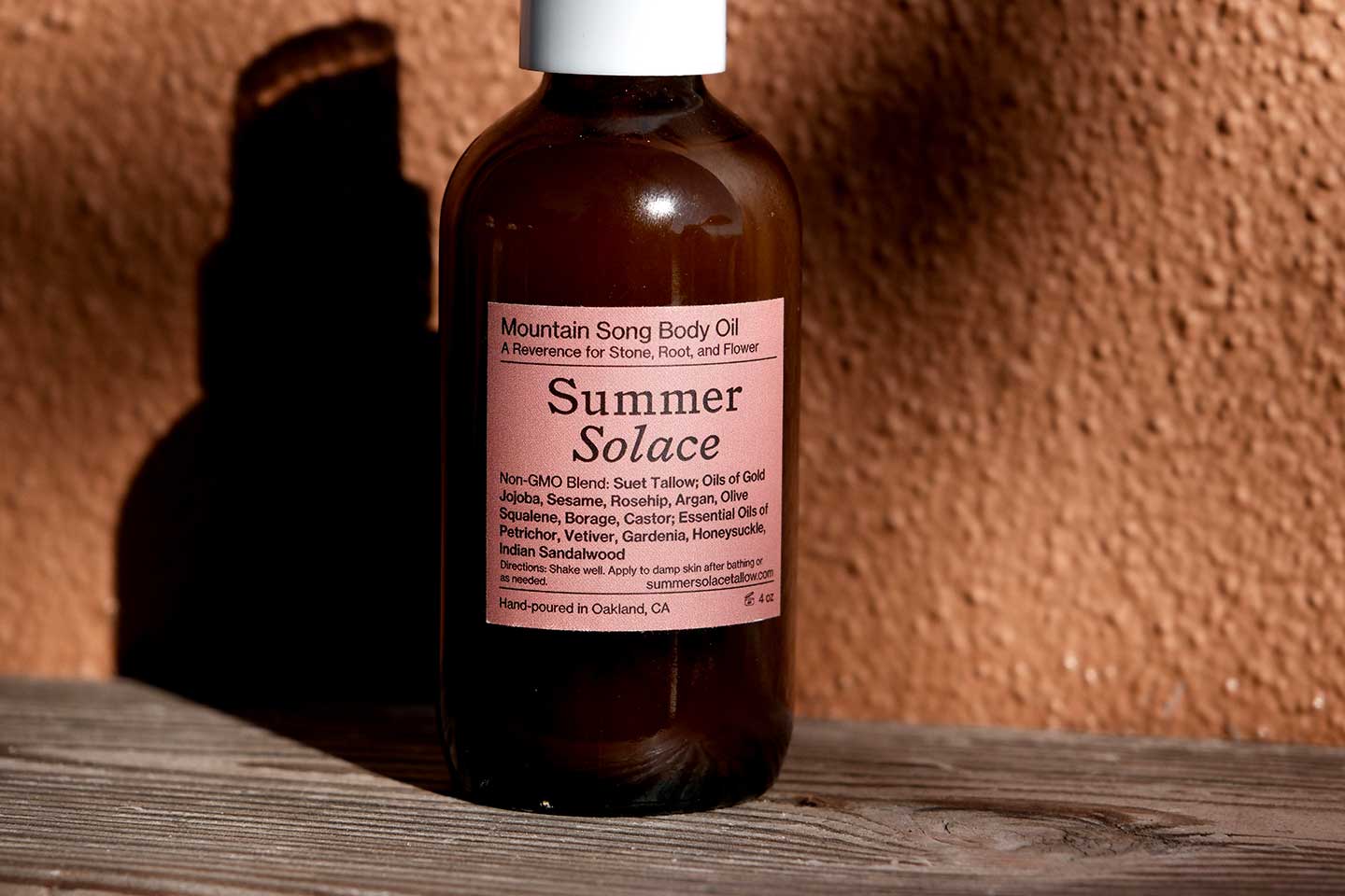 A close up of tallow skincare face oil