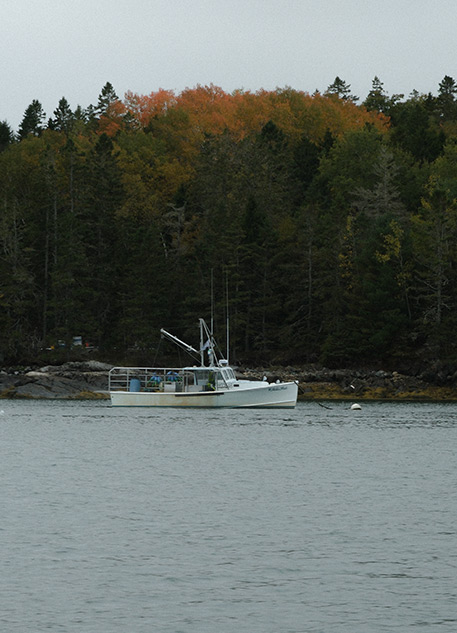 A lobster boat on the coast of Maine