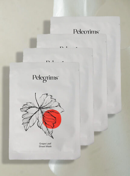 Packages of facial sheet masks from Pilgrims